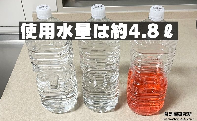 食洗機 AX-S7 使用水量